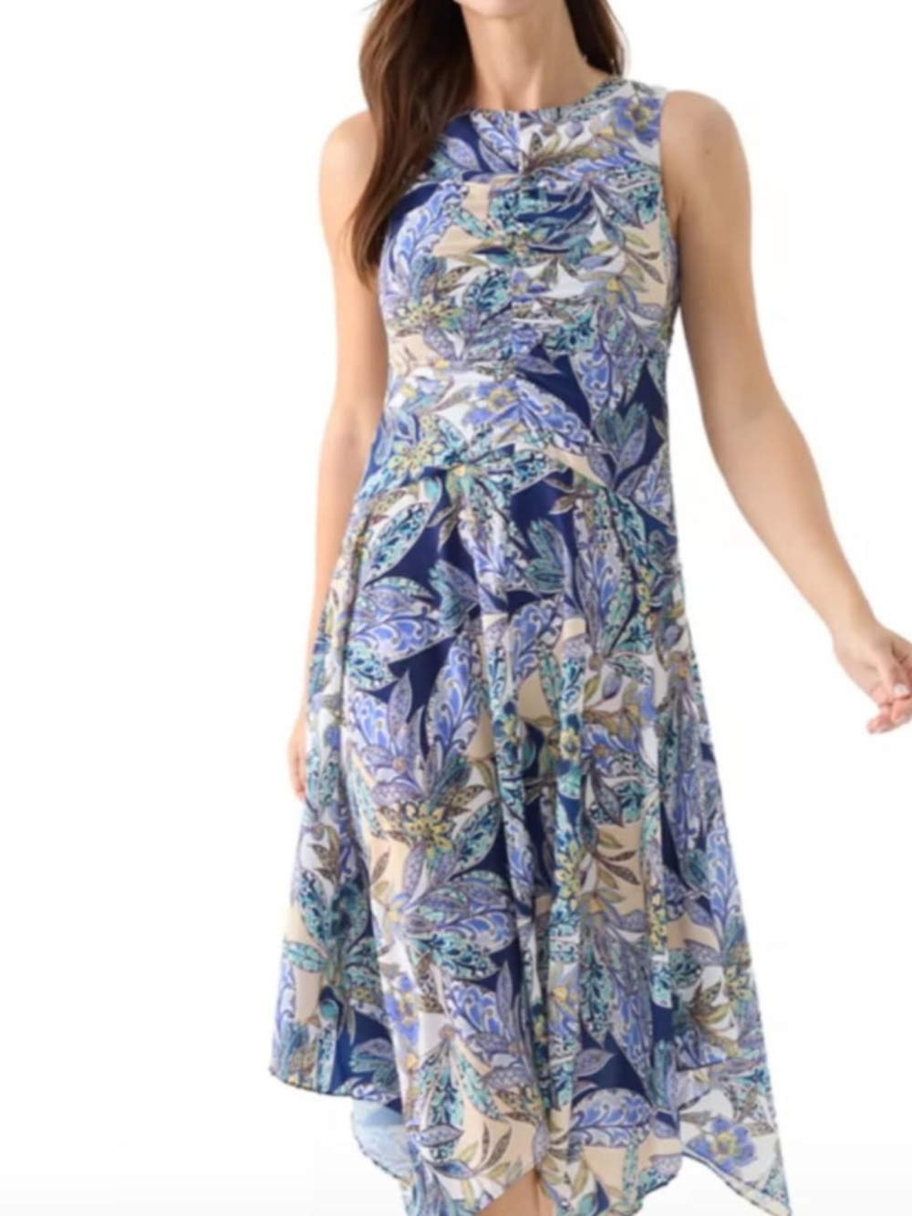 Vince Camuto Blue Paisley Sleeveless Dress